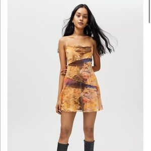 Urban Outfitters Moxie Mesh Mini Slip Dress